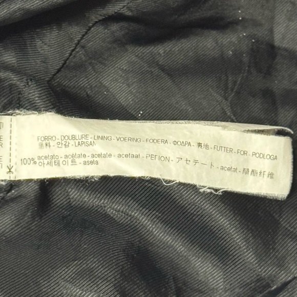 Zara Basic Women’s Tweed Blazer Heather Gray Snap Long Length Medium - Picture 4 of 5